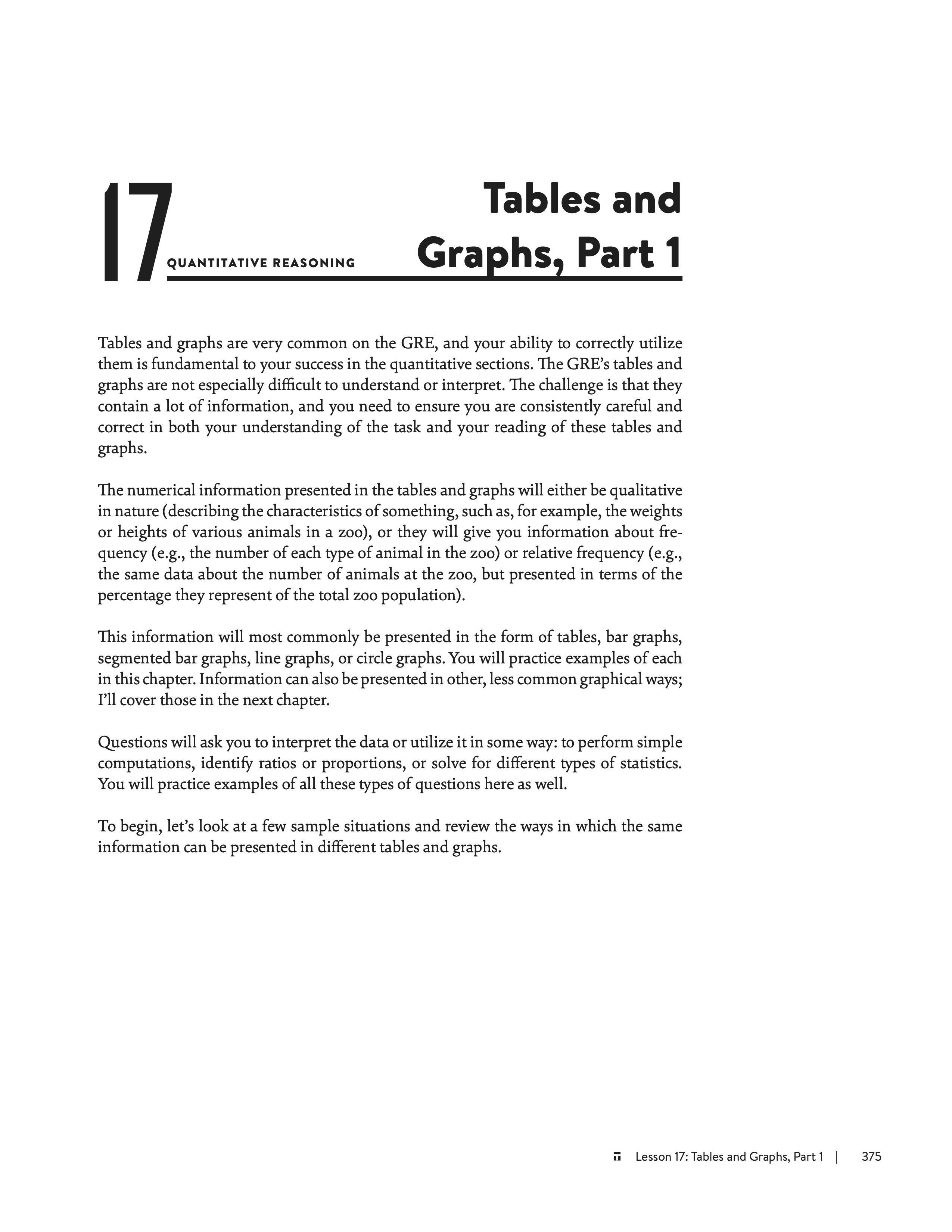 17. Tables and Graphs, Part 1
